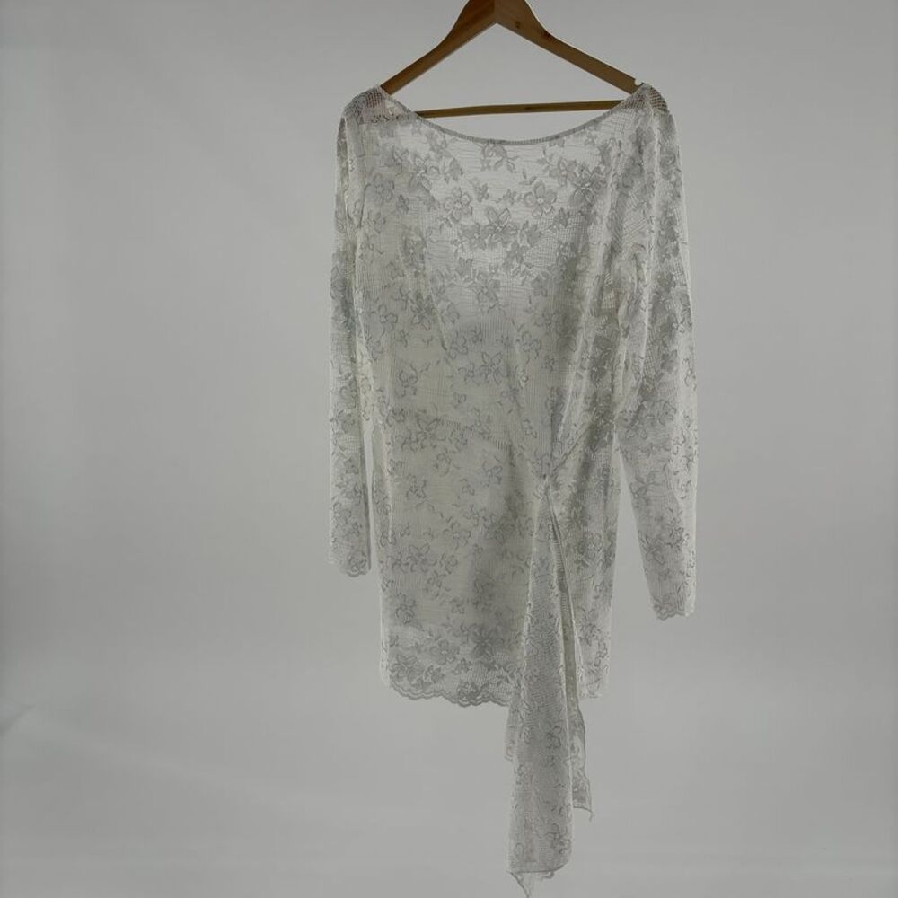 Hill House Home The Becca Dress in White Metallic Lace